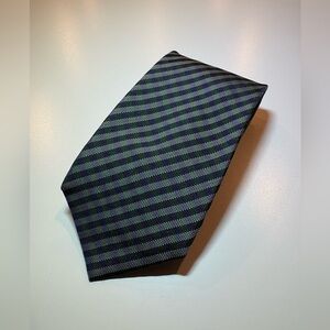 Daniel Cremieux Men's Tie - Handmade 100% Silk - Green/Navy